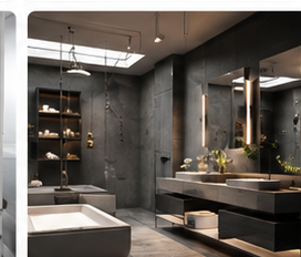 Dark luxury bathroom